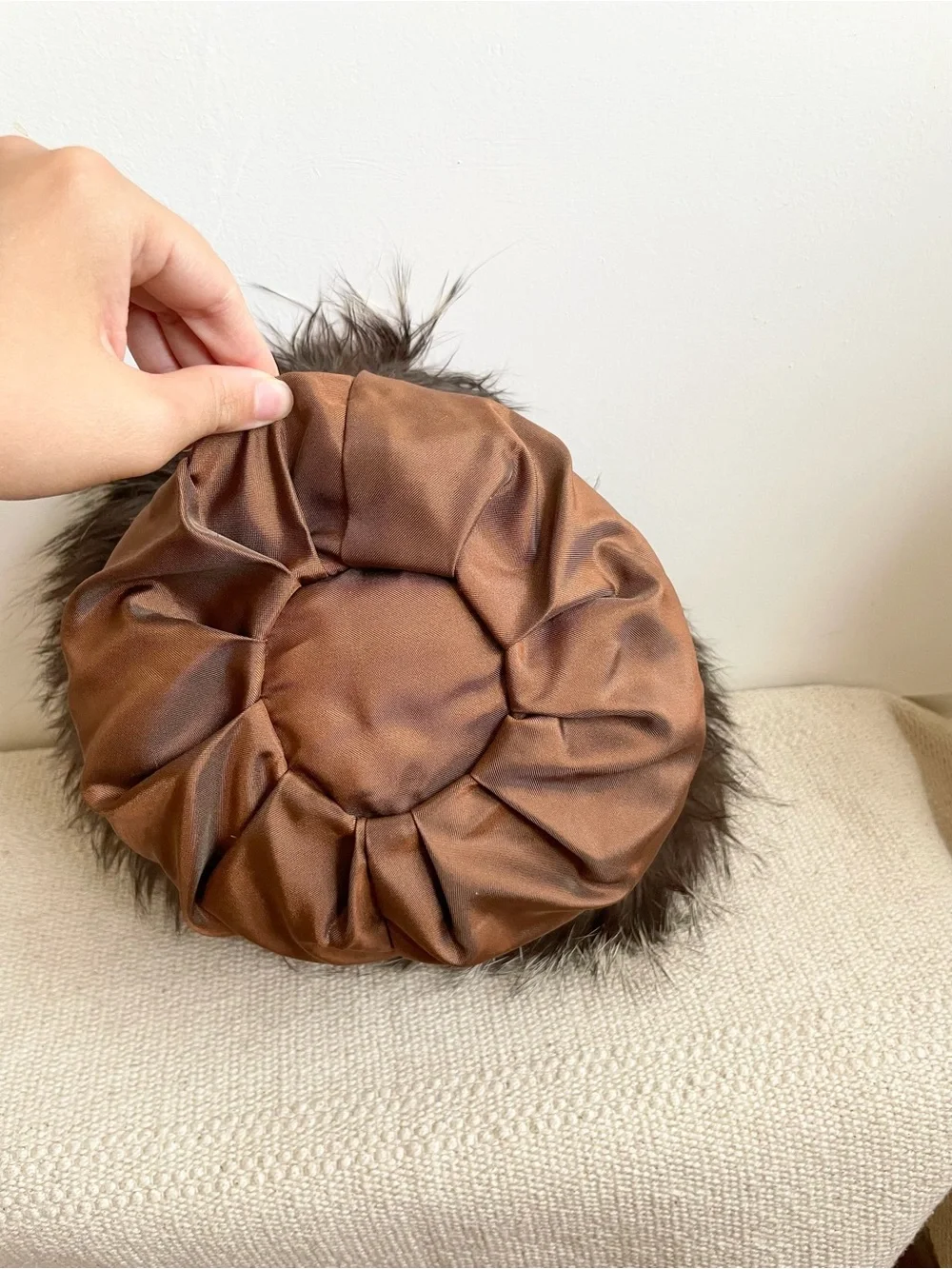 Vintage Real Fur PillBox Hat Excellent Condition Very Soft And Fluffy Luxury